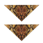Yellow And Brown Snakeskin Print Dog Bandana