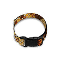 Yellow And Brown Snakeskin Print Dog Collar