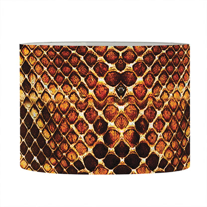 Yellow And Brown Snakeskin Print Drum Lamp Shade