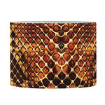 Yellow And Brown Snakeskin Print Drum Lamp Shade