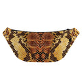 Yellow And Brown Snakeskin Print Fanny Pack
