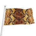 Yellow And Brown Snakeskin Print Flag