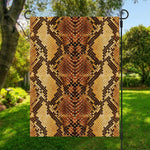 Yellow And Brown Snakeskin Print Garden Flag