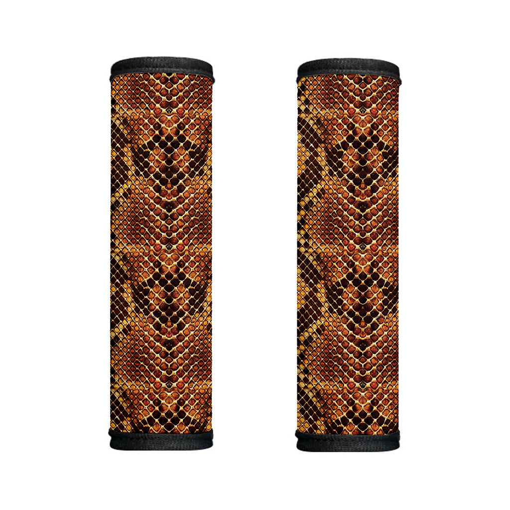 Yellow And Brown Snakeskin Print Handle Covers