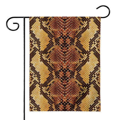 Yellow And Brown Snakeskin Print House Flag