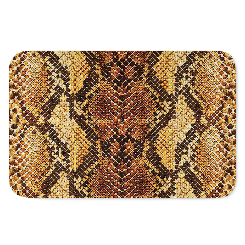 Yellow And Brown Snakeskin Print Indoor Door Mat