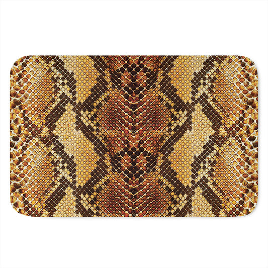 Yellow And Brown Snakeskin Print Indoor Door Mat