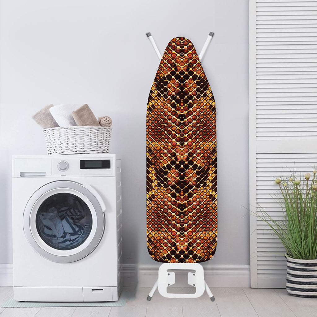 Yellow And Brown Snakeskin Print Ironing Board Cover