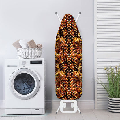 Yellow And Brown Snakeskin Print Ironing Board Cover