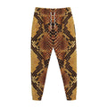 Yellow And Brown Snakeskin Print Jogger Pants