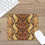 Yellow And Brown Snakeskin Print Mouse Pad