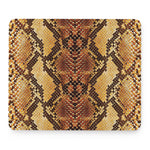 Yellow And Brown Snakeskin Print Mouse Pad