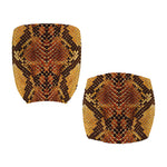 Yellow And Brown Snakeskin Print Office Chair Cover