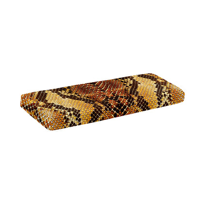 Yellow And Brown Snakeskin Print Piano Keyboard Cover