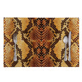 Yellow And Brown Snakeskin Print Placemat