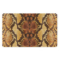 Yellow And Brown Snakeskin Print Polyester Doormat