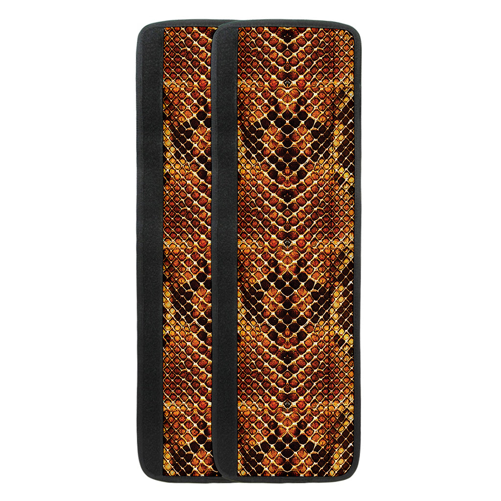 Yellow And Brown Snakeskin Print Refrigerator Handle Covers