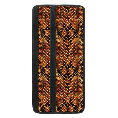 Yellow And Brown Snakeskin Print Refrigerator Handle Covers