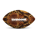 Yellow And Brown Snakeskin Print Rugby Ball