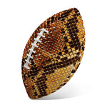 Yellow And Brown Snakeskin Print Rugby Ball
