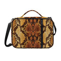 Yellow And Brown Snakeskin Print Shoulder Strap Bible Bag