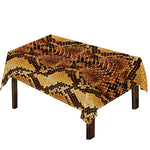 Yellow And Brown Snakeskin Print Tablecloth