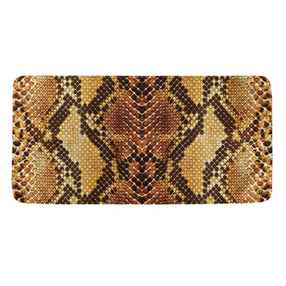 Yellow And Brown Snakeskin Print Towel