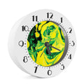 Yellow And Green Acid Melt Print Alarm Clock
