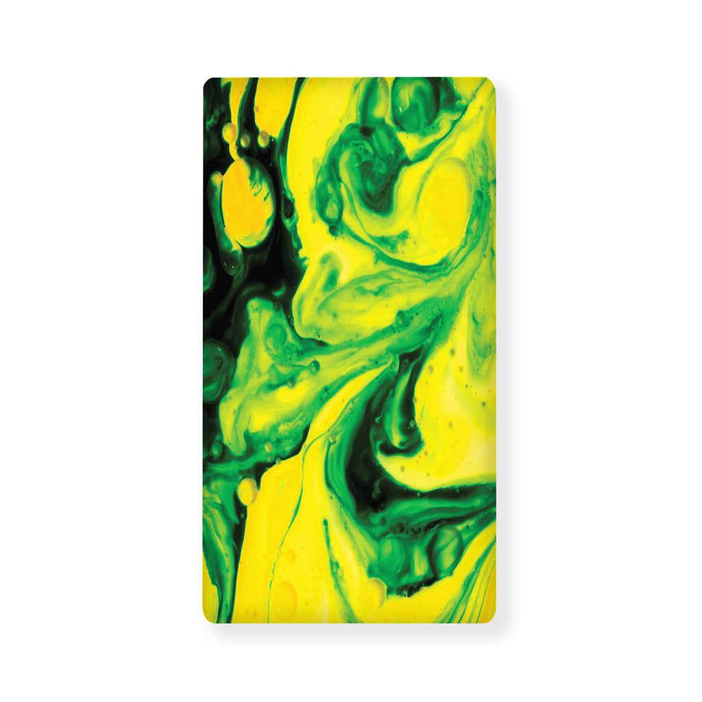 Yellow And Green Acid Melt Print Baby Crib Sheet