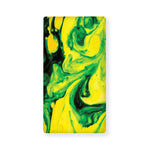 Yellow And Green Acid Melt Print Baby Crib Sheet
