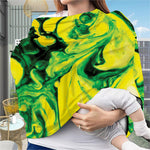 Yellow And Green Acid Melt Print Baby Seat Cover