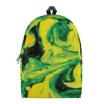 Yellow And Green Acid Melt Print Backpack