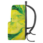 Yellow And Green Acid Melt Print Backpack