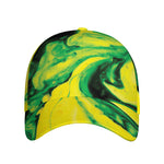 Yellow And Green Acid Melt Print Baseball Cap