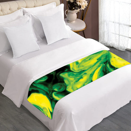 Yellow And Green Acid Melt Print Bed Runner