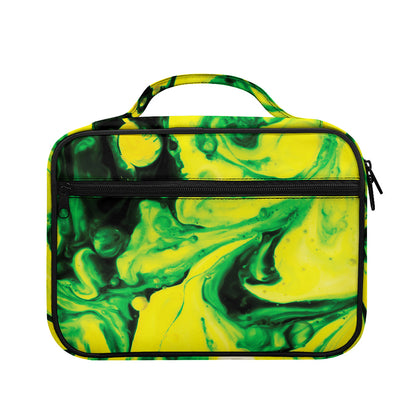 Yellow And Green Acid Melt Print Briefcase Bible Bag