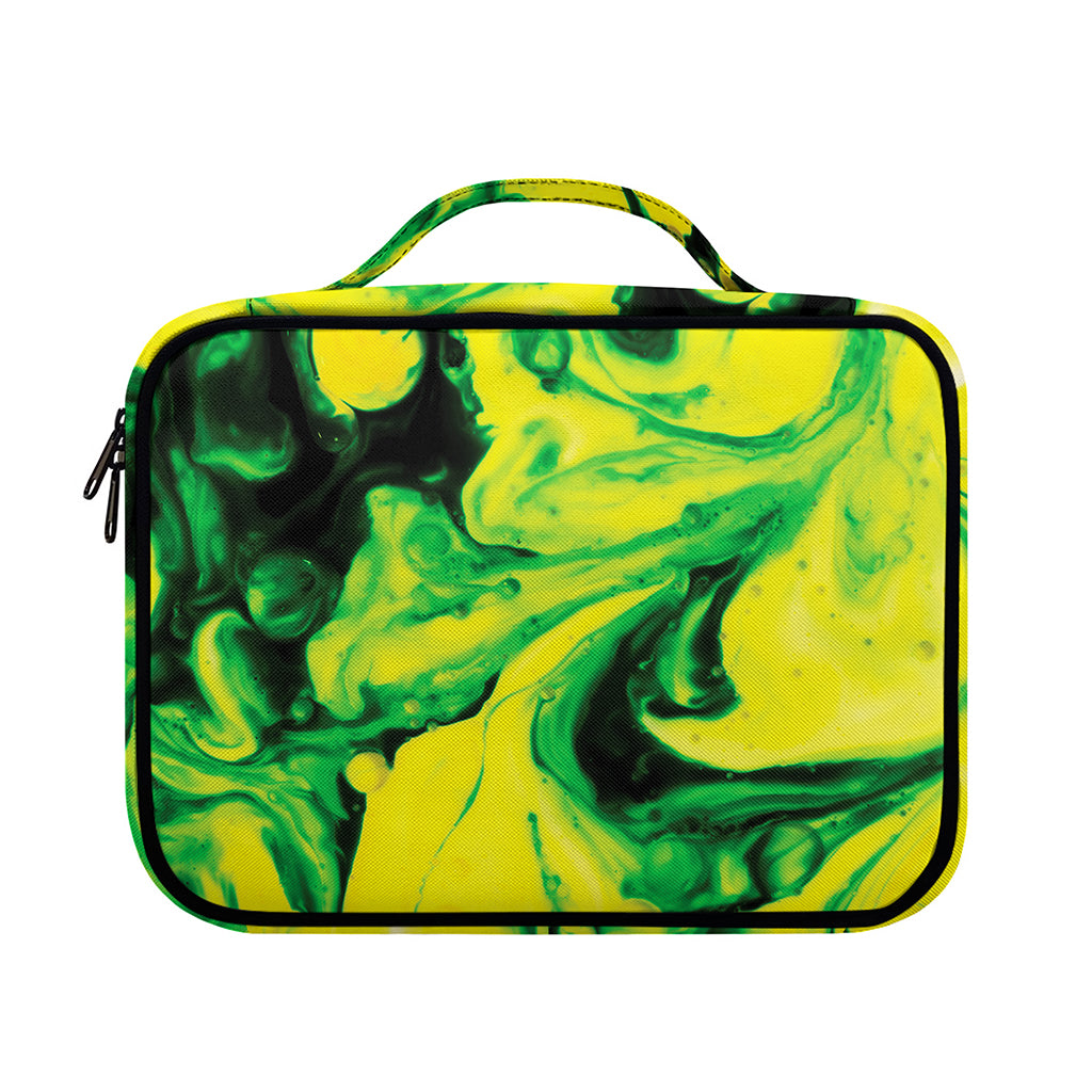 Yellow And Green Acid Melt Print Briefcase Bible Bag