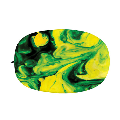 Yellow And Green Acid Melt Print Car Side Mirror Covers