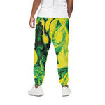 Yellow And Green Acid Melt Print Cotton Pants