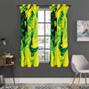 Yellow And Green Acid Melt Print Curtain