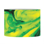 Yellow And Green Acid Melt Print Drum Lamp Shade