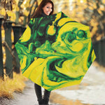 Yellow And Green Acid Melt Print Foldable Umbrella