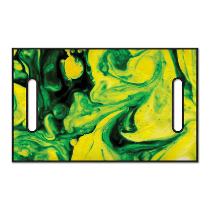 Yellow And Green Acid Melt Print Golf Cart Seat Cover