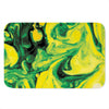 Yellow And Green Acid Melt Print Indoor Door Mat