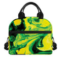 Yellow And Green Acid Melt Print Insulated Lunch Bag