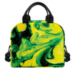 Yellow And Green Acid Melt Print Insulated Lunch Bag