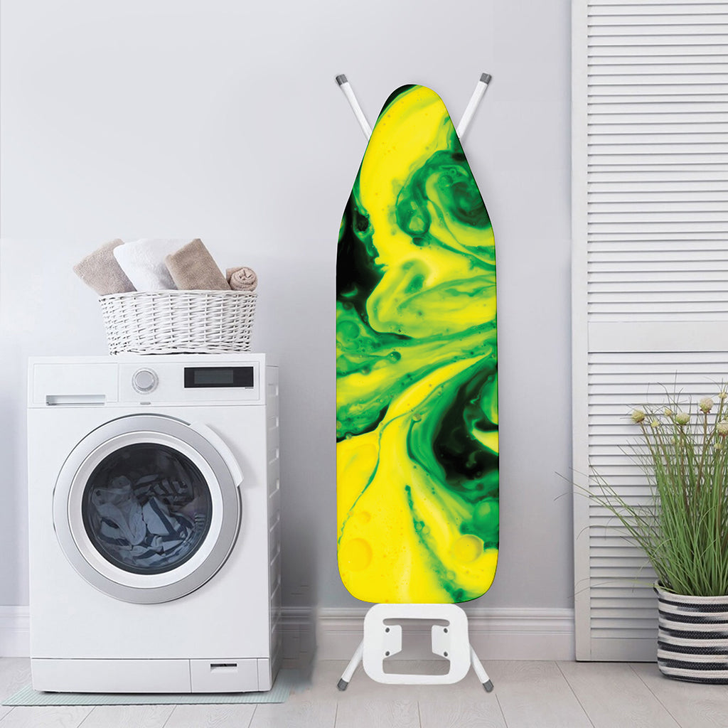 Yellow And Green Acid Melt Print Ironing Board Cover
