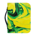 Yellow And Green Acid Melt Print Leather Bible Cover