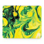 Yellow And Green Acid Melt Print Mouse Pad