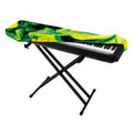 Yellow And Green Acid Melt Print Piano Keyboard Cover